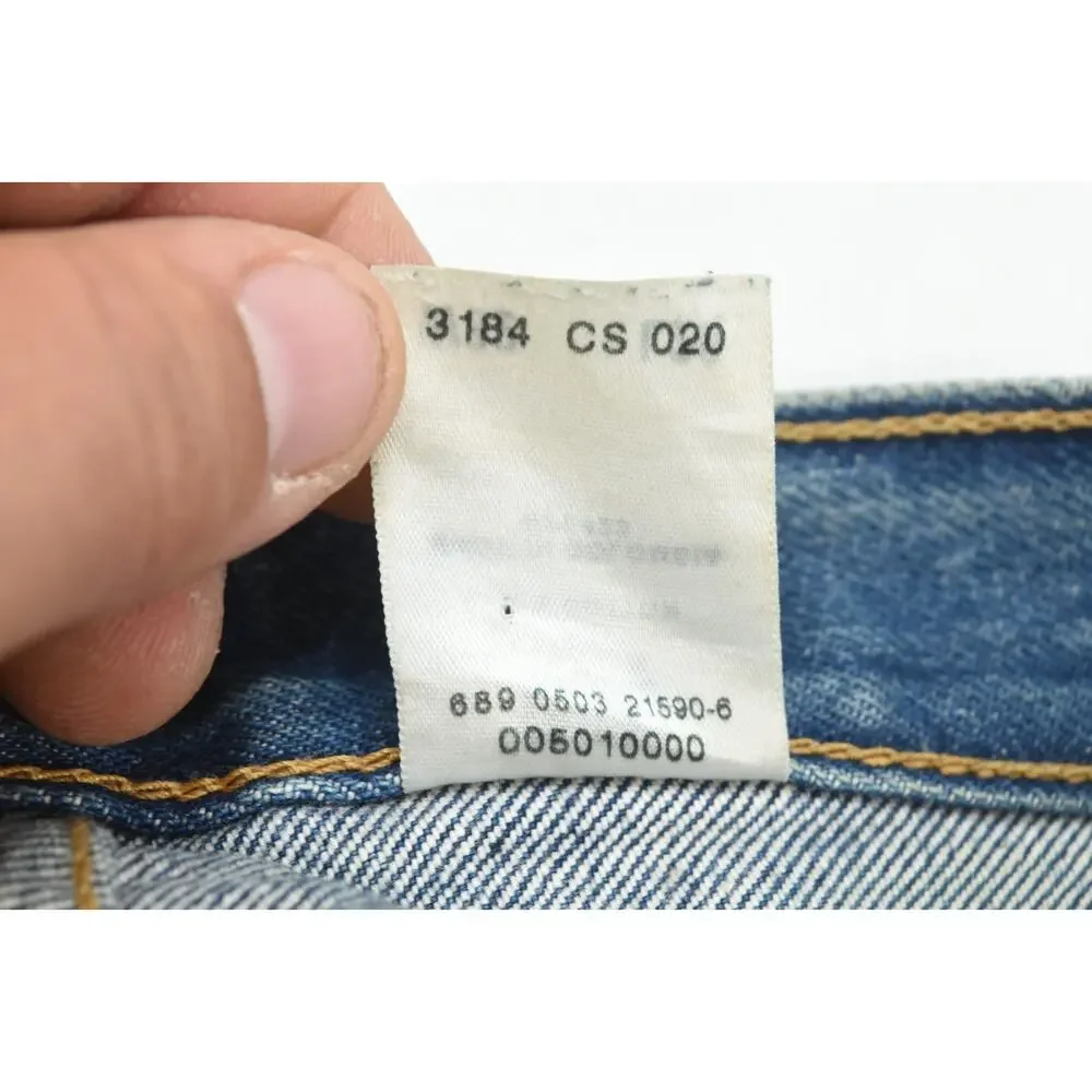 Vintage Levis 501xx Jeans Mens 32x29 (32x27.5) Blue Distressed Button-Fly 90s
